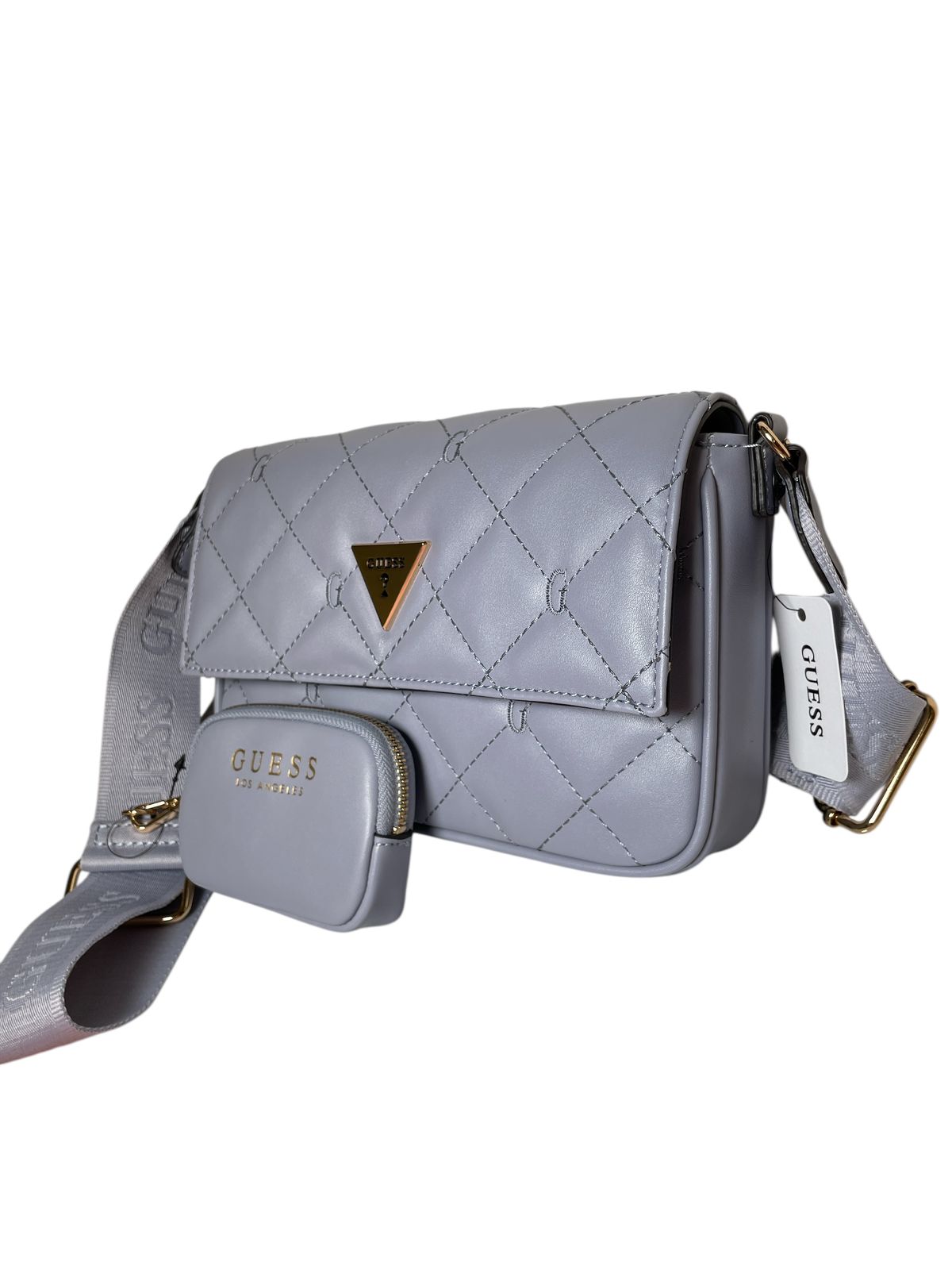 Bolsa Guess Lila Acolchada con Monedero | Crossbody de Lujo y Estilo Casual